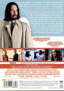 Text: "Macht Geld glücklich? Der gutmütige, aber ungeschickte Schutzengel Gabriel (Keanu Reeves) bezweifelt das."

Darunter ein Bild mit drei Szenen: Links zwei Männer, in der Mitte eine Frau mit Engelsflügeln, rechts eine lachende Frau.

Das Ganze ist eine DVD-Hülle mit technischer Information.