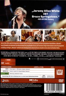 „Jeremy Allen White IST Bruce Springsteen.“ Zwei Szenen mit Musikern, technische Infos zur DVD. Stimmung rockig, lebendig.