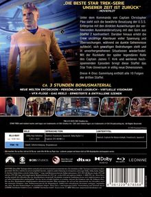 Logo oben: "Die beste Star Trek-Serie unserer Zeit ist zurück" – Moviepilot. Großbild von Person in gelbem Starfleet-Uniform.