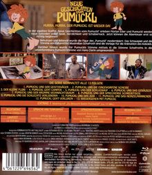 DVD-Cover: "Neue Geschichten vom Pumuckl" mit Episodenliste und Serieninfos. Pumuckl-Illustrationen und Fotos von Szenen.