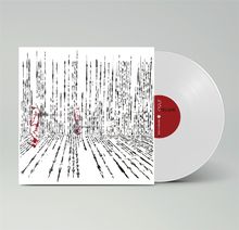 Weiße Schallplatte. Cover mit schwarzen Linien und roten Figuren. Text: "CRUFT", "MEULSE", "DELUGE MX & ENV013".