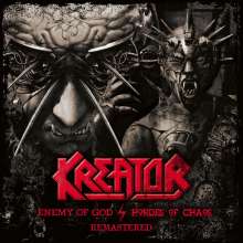 Kreator: Enemy Of God / Hordes Of Chaos inkl. 2 Comics + Demon Mask (Remastered) (Indie Exclusive Edition) (Colored Vinyl), 4 CDs und 3 LPs
