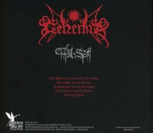 Bandname "Gehenna" rot, darunter "First Spell" stilisiert. Songtitel in Rot: "The Shivering Voice Of The Ghost"...