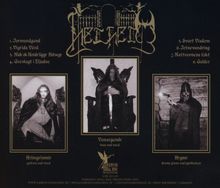 Texte umfassen Songtitel wie "Jormundgand" und Namen wie "Vanargandr". Drei Schwarz-Weiß-Bilder zeigen mystische Figuren.