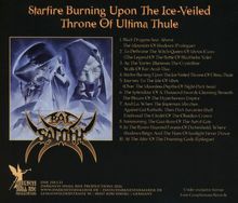 Der Text zeigt Songtitel und ein Album von "Starfire Burning Upon The Ice-Veiled Throne Of Ultima Thule". Darstellung: Mystische Gestalten.