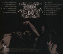 Trackliste: 1. The Age Of Antichrist bis 13. Dethroned Emperor. Gothic-Schriftzug "Impending Doom II". Silhouette von Personen.