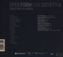 "OPEN FORM FOR SOCIETY II - CHRISTIAN LILLINGER. Titel: 01. TARR bis 19. POSITIONEN. Musiker und Instr., u.a. Kaja Draksler."