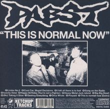 "THIS IS NORMAL NOW", darunter eine schwarz-weiße Illustration von Personen in einem Raum, stilisierte Schrift "PABST".