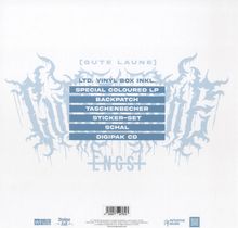 {GUTE LAUNE} LTD. VINYL BOX INKL. SPECIAL COLOURED LP, BACKPATCH, TASCHENBECHER, STICKER-SET, SCHAL, DIGIPAK CD. Verschnörkelte Muster.