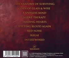 "The Anatomy of Surviving, Gods of Glass & Wire, A Spotless Mind, Silent Therapy, Trading Hearts, Spitting Blood Again."