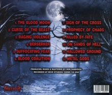 Trackliste: THE BLOOD MOON, CURSE OF THE BEAST, RAGING VIOLENCE. Hintergrund: Vollmond über einem düsteren Wald.
