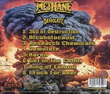 „Methane Demolate“ oben in gelber Schrift. Eine Explosion mit dunklen Wolken im Hintergrund.