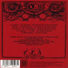 "DOGMA" steht oben. Darunter Trackliste: 01 ACEDIA, 02 NO OASIS, bis 14 COUP D’ÉTAT. Illustration: Tänzer vor einem Astrologie-Muster.
