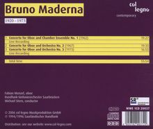Bruno Maderna (1920-1973): Oboenkonzerte Nr.1-3, CD