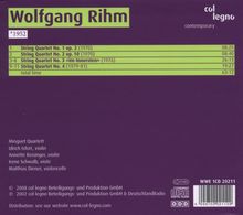 Wolfgang Rihm (1952-2024): Streichquartette Vol.1, CD