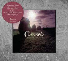 Remastered Audio, New Liner Notes, Clannad, Magical Ring. Steinmonolithen im Sonnenuntergang vor einem lila Himmel.