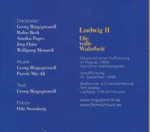 Text: "Ludwig II Die volle Wahrheit". Darsteller: Georg Ringsgwandl, Rufus Beck. Musik: Georg Ringsgwandl, Parviz Mir-Ali.