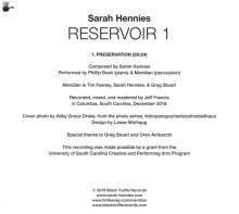 Sarah Hennies: Reservoir 1, CD
