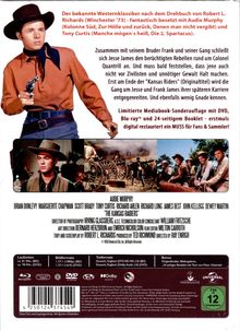 "The Kansas Raiders" mit Audie Murphy und weiteren Darstellern. Limitierte Mediabook-Sonderauflage mit Blu-ray und DVD.