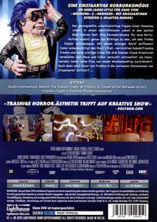Eine einzigartige Horrorkomödie im 80er-Jahre-Style. Extras: Audio Kommentare, Behind the Scenes. Figur mit Lederjacke links.
