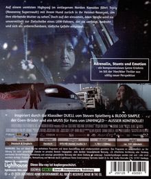 Texte: "Adrenalin, Stunts und Emotion", "Inspiriert durch die Klassiker DUELL", "GEMA FSK 12 Gewalt". Ein Thriller-Design mit winterlicher Szenerie und Autos.