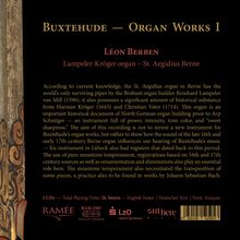 "Buxtehude – Organ Works I", Léon Berben, Lampelel-Kröger Orgel. Text über die historische Bedeutung der Orgel.