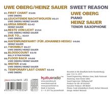 Uwe Oberg &amp; Heinz Sauer: Sweet Reason, CD