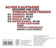 Achim Kaufmann (geb. 1984): Nowhere One Goes, CD