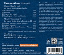 Hermann Goetz (1840-1876): Klavierquintett op.16, CD