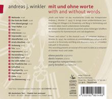 Andreas J. Winkler (geb. 1974): Lieder &amp; Kammermusik "Mit und ohne Worte", CD
