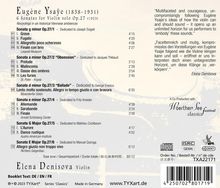 Eugene Ysaye (1858-1931): Sonaten für Violine solo op.27 Nr.1-6, CD