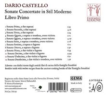 Dario Castello (1600-1658): Sonate concertate in stil moderno (Libro primo), CD