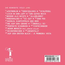 Die Kehrseite (Solo Live) - 19 Titel, darunter "Westberlin", "Einschulung", "Ein gutes Buch". Unten links Logo mit Gitarre.