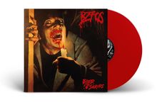 Logo "BZfOS", Text "Blood is for Suckers". Eine gestalt mit blutigem Mund hält eine Kerze, rote Schallplatte.