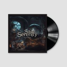 Text: "Sad Serenity, Tiny Miracles". Illustrationen von Kugeln in einer dunklen, mystischen Umgebung mit leuchtenden Elementen.