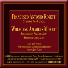 Wolfgang Amadeus Mozart (1756-1791): Symphonie Nr.40, CD
