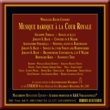 Wolfgang Bauer Consort - Musique Baroque a la Cour Royale, CD