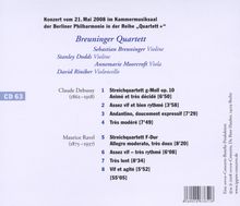 Claude Debussy (1862-1918): Streichquartett g-moll op.10, CD