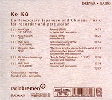 Chinesische und japanische Musik für Blockflöte &amp; Percussion, CD