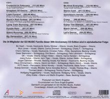 Texte: CD1 enthält 7 Titel, darunter "Footprint In February". CD2 enthält 7 Titel, darunter "Be Kind Everyday". Liste von 34 Musikern.