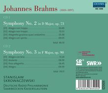 Johannes Brahms (1833-1897): Symphonien Nr.2 &amp; 3, 2 CDs