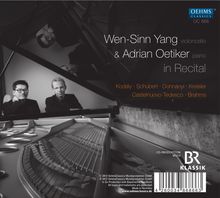 Wen-Sinn Yang &amp; Adrian Oetiker in Recital, CD
