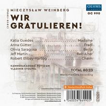 Mieczyslaw Weinberg (1919-1996): Wir gratulieren! (Oper in 2 Akten), 2 CDs