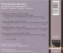 Francois Benda - Werke für Klarinette &amp; Orchester, CD