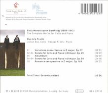 Felix Mendelssohn Bartholdy (1809-1847): Sämtliche Werke für Cello &amp; Klavier, CD