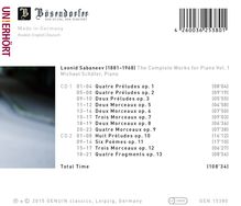 Leonid Sabaneev (1881-1968): Sämtliche Klavierwerke Vol.1, 2 CDs