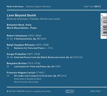 Benjamin Beck &amp; Marie Rosa Günter - Love Beyond Death, CD