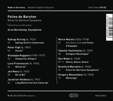 Arno Bornkamp - Folies de Baryton, CD