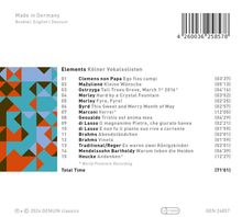 Kölner Vokalsolisten - Elements, CD