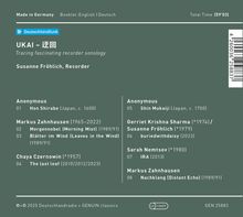 Susanne Fröhlich - Ukai (Tracing fascinating recorder sonology), CD